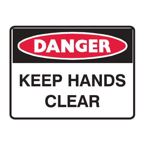 Keep Hands Clear – Danger Sign