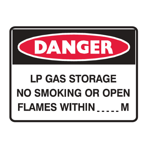 Danger: LP Gas Storage No Smoking Or Open Flames