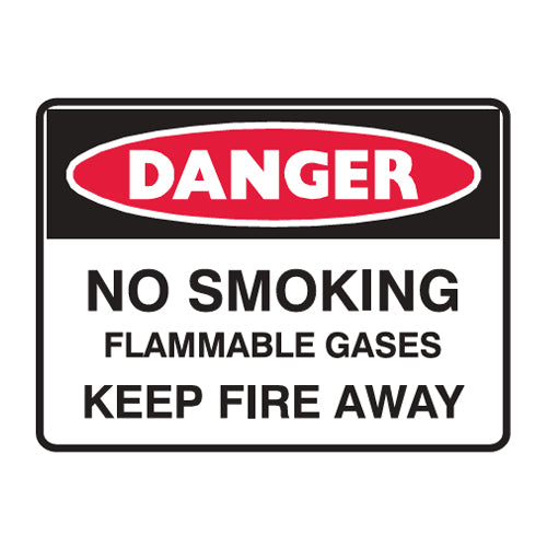 No Smoking flammable gases Keep Fire Away