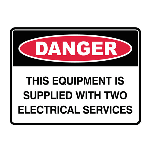 This Equipment Is Supplied With Two Electrical Services