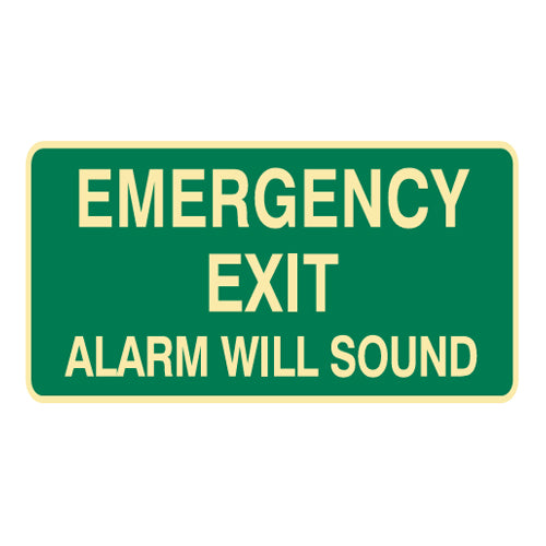 Emergency Exit Alarm Will Sound