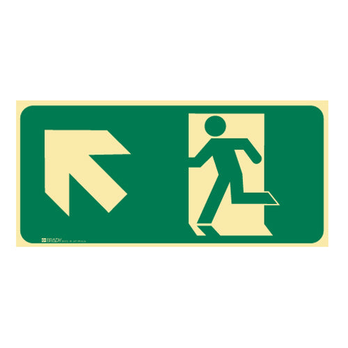 Exit Sign – Running Men Arrow Top Left