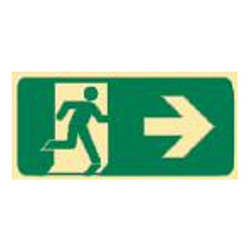 Exit Sign – Running Men Arrow Right