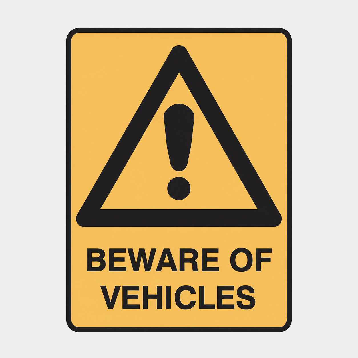 Warning: Beware Of Vehicles
