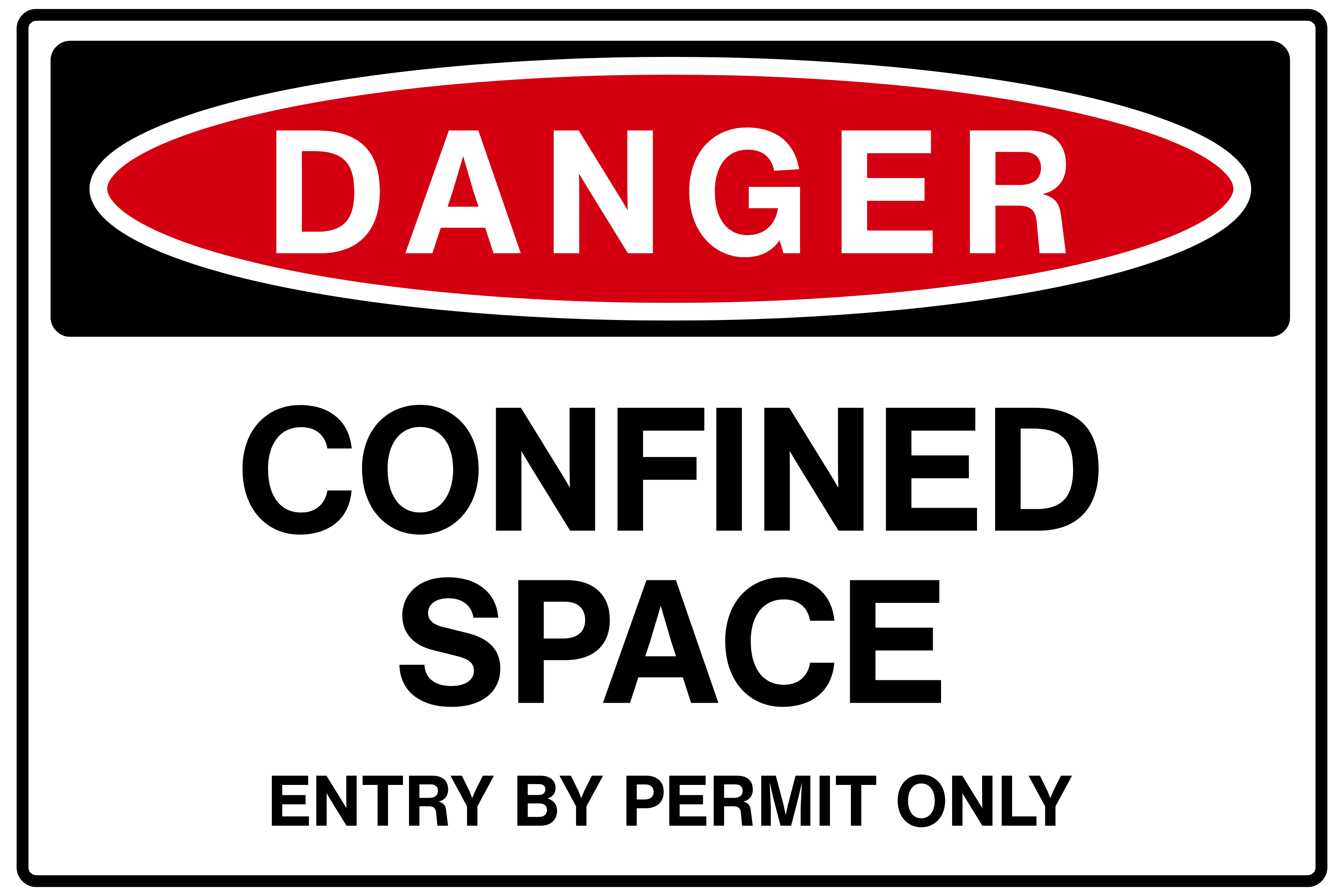 Danger: Confined Space - Entry By Permit Only