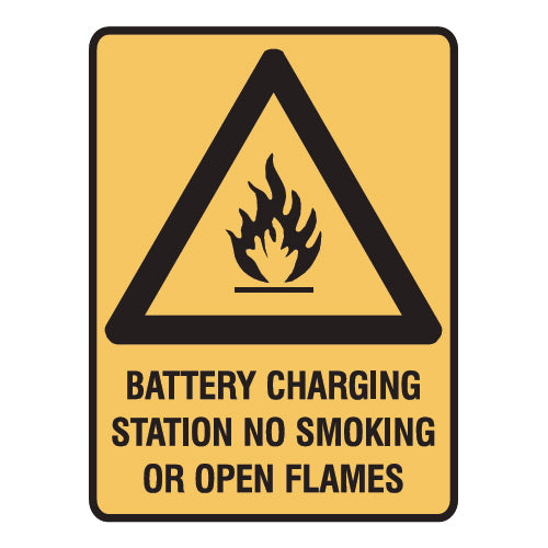 Battery Charging Station No Smoking Or Open Flames