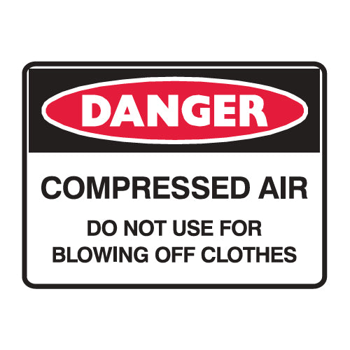Compressed Air Do Not Use For Blowing Off Clothes