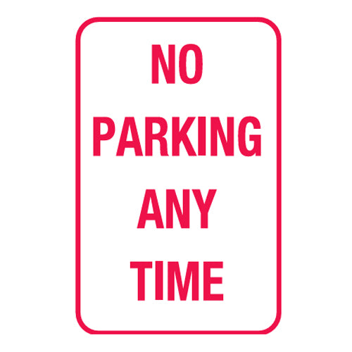 No Parking Any Time TEXT