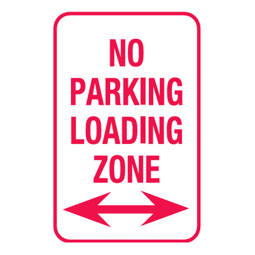 No Parking Loading Zone Span Arrow